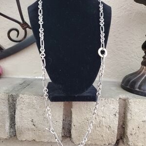 David Yurman Sterling Silver and Gold Figaro Long Necklace